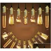 مصابيح LED Retro Edison Light BB E27 110V 220V 40W ST64 A19 T10 T45