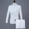 남자 양복 블레이저 2 pcs 세트 재킷 바지 패션 캐주얼 부티크 비즈니스 웨딩 호스트 슬림 드레스 코트 바지 221202