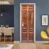 Inne dekoracyjne naklejki retro drewniane drzwi samoprzylepne pvc 3D tapeta na salon sypialnia wystrój domu mural plakat na ścianie 221203