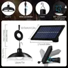 Garden Decorations Solar Pendant Light Outdoor Waterproof LED Lamp Doublehead Chandelier with Remote Control for Indoor Shed Barn Room 221202