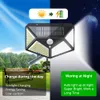 Garden Decorations 180 100 LED Solar Light Outdoor Lamp with Motion Sensor Waterproof Power Spotlight Street Sunlight 221202