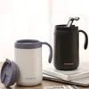 Termoser 350 500 ml kaffekopp Rostfritt stål Kallt termisk mugg med handtag Portable Travel Office Tea Bottle 221203