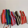 Gift Wrap Chessboard Handväska Färg Stripe Tote Bag Geometry Sticking Fabric Women Checker Design Eco Decoration Pures 221202