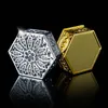 Present Wrap 12st/Set Gold Silver Mini Plastic Hollow Foil Cake Candy Box Wedding Baby Shower Party Event Supplies 221202