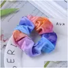 Hair Rubber Bands Fashion Veet Round Stary Sky Scrunchies Elastic Hair Bands Gum For Women Girls Rubber Band Ring Accessoreis Headwe Dhp7G