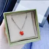 heart necklace female stainless steel couple gold chain pendant jewelry on the neck gift for girlfriend accessories whole279u