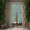 Curtain Japanese Noren Doorway Door Curatin Brick Wooden Board Texture Partition Kitchen Bedroom Decoration Half