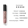 Lipgloss Flüssiger Lippenstift 1PC Small Black-Print Matte Velvet Farbe verblasst nicht 0625#30