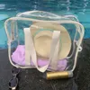 バックパック夏のPVC防水水泳バッグ旅行大容量肩の色ホリデービーチゼリー透明な水泳バッグ221203