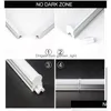 Led Tubes T5 Integrated Tube 2Ft 3Ft 10W 14W Lights Ac85265V Smd 2835 Leds Fluorescent Light Transparent Er Milky Drop Del Otz53