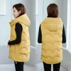 Damesvesten herfst winter jas Vest Koreaans omlaag katoenen vest korte los mouwloze bovenkleding vrouwen parka's mujer Koreaanse roze topjas 221202