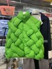 Damesvesten groen mouwloos vest vrouwelijk losse warme puffer jas winter hoogwaardige winter kruis weven casual wilde outdarnen 221202