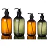 Storage Bottles Large Capacity Amber Shampoo Lotion Press Bottle Empty Shower Gel Container Pressed Pump For Soap 300/500ml