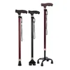 Trekking Poles Non-slip Walking Sticks For The Elderly Retractable Aluminum Alloy Multifunctional Cane With Led Light Old Men Crutch 221203