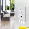 Plugafdekking LED NACHT LICHT PIR Body Motion Sensor Geactiveerd Licht Angel Wall Uitlaat Gezicht Slaapkamer Slaapkamer Badkamer Veiligheid Licht