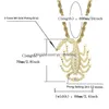 Pendant Necklaces Men Cool Necklace Yellow White Rose Gold Plated Fl Cz Scorpion Shaped Pendant Necklaces For Jewelry Gift Drop Deli Dh96K