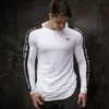 Herren-T-Shirts, Herren-Bodybuilding-Langarmshirt, männlich, lässig, modisch, dünn, T-Shirt, Fitnessstudio, Fitness, Workout, T-Shirts, Tops, Laufen, schnell trocknende Kleidung 221202