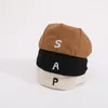 Berets Doit Baby Spring Cotton Kidsed Cap Cap AFPRS Letters Boys Girls Hat Baby Akcesoria