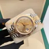 Classic V5 Mens Watch 41 -мм шампанский золотой циферблат Datejust Ref.126333 Ознайца из нержавеющей стали.