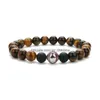 Kralen natuurlijke tijger eye honkbal armband hand kralen elastische bal charmes bracele 4 stijlen drop levering sieraden armbanden dhhf1