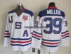 Hockey Jersey USA Teams CCM Vintage version jersey KANE 39 MILLER 81 KESSEL 9 PARISE 16 HULL 9 MODANO 30 THOMAS Throwback Retro