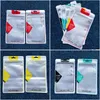 Verpakkingszakken Zipper Plastic Retail Bag Pakket Hang hole Polyverpakking voor telefoonhoesje OPP PACKING DROP DRUKEN Office School Busin Dhhut