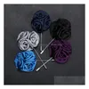 Pins Brooches Men Brooch Flower Lapel Pin 5Cm Suit Boutonniere Fabric Yarn 15 Colors Button Stick Rose Brooches For Wedding Drop De Dhnqg