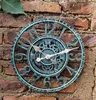 Decorazioni da giardino Decorazione da parete per esterni Orologio Resina impermeabile Silenzioso Grandi orologi Vintage Nordic Creative Living Room Decor 2022