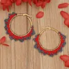 フープイヤリングgo2bohoビッグステートメントmiyuki beads earring for women earring boho earings red inedientes 2022手作りの宝石