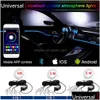 LED -strips auto interieur neon rgb led strip lichten 4/5/6 in 1 Bluetooth -app controle decoratieve omgeving sfeer dashboard lamp druppel ot1it