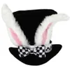 Party Hats Kids With Checkered Bowknot Easter Rabbit Funny Hat Costume Performance Plush Topper Bunny Ears Gift Söt Velvet 221203