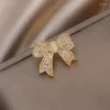 Broches luxe voor vrouwen kristallen bloem boel revers pin vaste kleding pinnen trui jas kleding accessoires dames sieraden