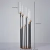 Metal Candelabra 8 głów Spiral Candlestick Candle Holders Stands Wedding Table Centerpieces Flower Road Dekoracja przyjęcia