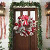 Fleurs décoratives artisanat qualité pré-éclairé noël blanc guirlande pour porte avant fenêtre cintre décoration murale ornement guirlande #20