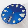 Watch Repair Kits Blue 28.5mm Dial Fit For NH35A NH35 Automatic Movement Lume Face Date Window Suitable 3.8 O'clock Crown