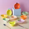 Bowls Creative Fruit Ceramic Seasoning Dish Lovely Household Underglaze Color Children's Pet Bowl Enamel