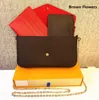 2023 TOP Multi Multi Felicie Pochette Women Cain Cain Action Wallet Messenger Leather Leather Leather Counter Highs High