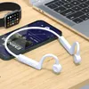 KS-19 BONEDURUKTION Tr￥dl￶s Bluetooth-headset ￶ronskydd tws h￶rlurar h￶rlurar halsband med mic med mikrofon