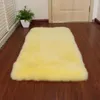 Carpets 1PCS Living Room Thickening Pure Wool Carpet Bedroom Floor Mat Sofa Cushion Pad Window Sheepskin Chair Beside Round