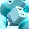 Fast Charging Travel Adapter Dual Usb Wall Led Display Mobile Phone Charger Replacement For Current Eu Us Plug