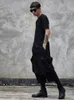 Erkek Tişörtleri Gündelik Ön Kısa Arka Uzun Düzensiz Tasarım Kollu Gömlek Saç Stilistinin Koyu Büyük Boyut