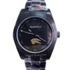 Lightning Mens Watch 2813 Automatic Movement Sapphire glass Steel Strap ساعات المعصم متجمد أسود الوجه ST9 ساعات طبعة خاصة