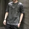Camiseta masculina de compressão de verão, camiseta masculina harajuku streetwear poliéster inteligente estilo punk camiseta curta roupas masculinas M-3XL