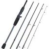 Spinning Rods Sougayilang 5 Section 18m24m Portable Voyage Pêche Castingspinning Leurre Corps En Carbone Poids Ultra-Léger 221203