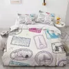 Beddengoed stelt 3D cartoon kleurrijke dekbedovertrek set quilt deken deken twin king size 220x240 cm bed linnen cadeau voor jongens kind 221206