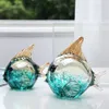 Decorative Objects Figurines 1x Bubble Ball Glass Fish Figurine Aquarium Charm Hand Blown Art Sea Animals Collectible Birthday Gift Home Decor 221203