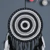 Black White Dream Catcher Circle Hook Dekorativa föremål Flower Dreamcatchers Wall Decoration Wedding Feather Hanging Pendant 1223793