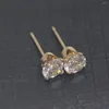 Stud Earrings Beadsnice ID39980smt4 CZ Earring Gold Filled Cubic Zirconia Ear Post With Nuts Jewelry Component