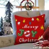 Kudde Cartoon Christmas Throw Cover Holiday Decoration Square Pillows Cute
