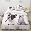 Ensembles de literie de luxe 3D Europe reine roi Double housse de couette linge confortable couverture couette ensemble animal se coucher 221206